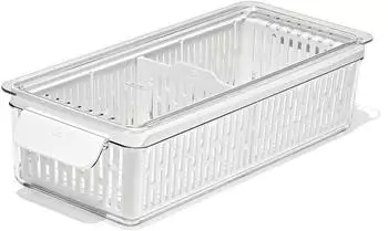 OXO Fr&uuml;chte- und Gem&uuml;sebeh&auml;lter Saver Long Bin, rechteckig, Kunststoff, 376x150mm (11387500)