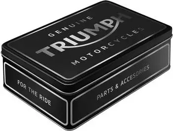Nostalgic Art Hoard Box flach, Metall, 2,5l, "Triumph Parts & Accessories" (30771)