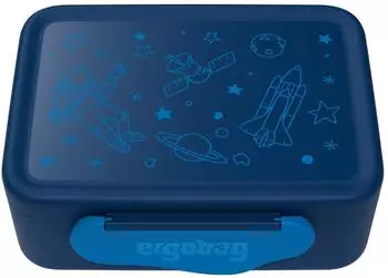 ergobag Brotdose "Astronaut" mit Trennfach, BPA-frei, dunkelblau (01069-30025-10)