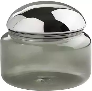Gift Company Voile Glasdose L grau/silber 12,5cm