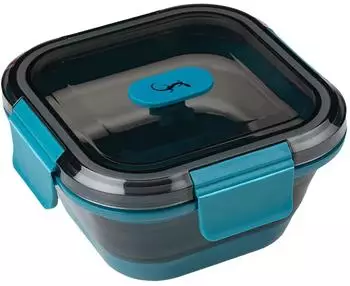 Lurch Frischhaltebox UP & DOWN quadratisch in petrol (500 ml)