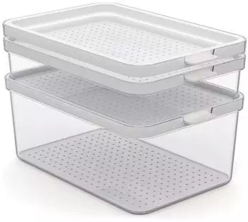 Rotho Cauma K&uuml;hlschrankorganizer-Set 3-teilig 1,3L / 2,6L / 4,65L (1056590000)