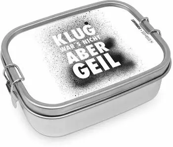 Design@Home Lunchbox „Klug wars nicht" Edelstahl 900ml (491332)