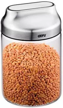 GEFU Vorratsdose Kippo 700 ml Glas Transparent Klar M (Medium)