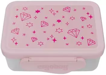 ergobag Edelstahl Brotdose Glitzer Pink (01070-40082-10)