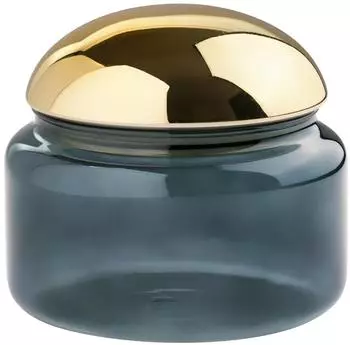 Gift Company Voile Glasdose L blau/gold 12,5cm