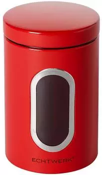 Echtwerk Vorratsdose Single-Rot, Metall, luftdichter Deckel, 1,4L (EW-CS-1031)