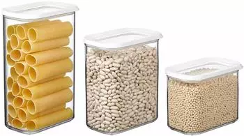 Mepal Modula Vorratsdosen 3er Set, wei&szlig;, Kunststoff (89700439-0)