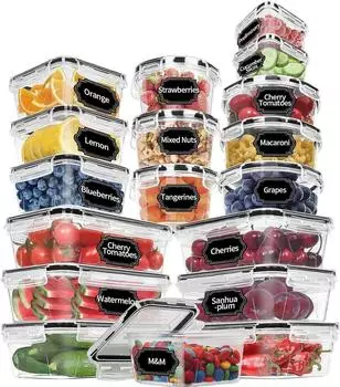 LuxusKollektion Frischhaltedosen-Set 36-teilig, luftdicht, BPA-frei