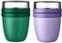 Mepal Lunchpot Ellipse Mixed Müslibecher Vivid Green + Vivid Lilac 500ml+200ml