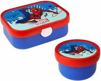 Mepal Campus Obst- und Bentobox Spiderman 300 & 750ml, blau-rot (91176823-0)