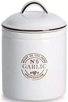 Zeller Vorratsdose "Garlic" 880ml, Keramik, wei&szlig; (19362)