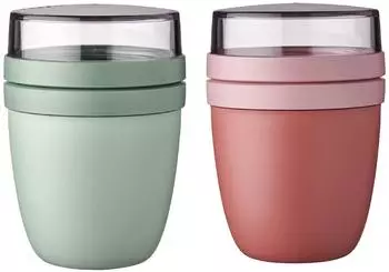 Mepal Lunchpot Ellipse Mixed nordic sage & vivid mauve, 500ml+200ml