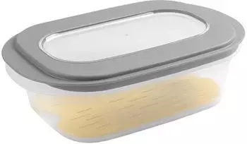 SunWare Sigma Home Aufschnittdose für Käse 2L, transparent grau (06310689)
