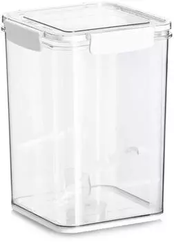 Zeller Vorratsdose mit Löffel, Kunststoff, transparent, 5,1l (14778)