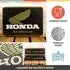 Nostalgic Art Flache Retro-Aufbewahrungsbox Honda MC - Parts & Accessories Gold, Metall, 2,5l (30770)