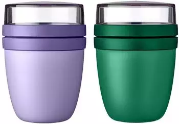 Mepal Lunchpot Mini Ellipse Mixed 300ml & 420ml vivid lilac & vivid green