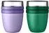 Mepal Lunchpot Mini Ellipse Mixed 300ml & 420ml vivid lilac & vivid green
