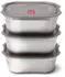 Black+Blum Steel Food Box Set, Edelstahl, 600ml, 3er-Set (FBSS-BX-PACK3)