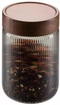 GEFU BOKARO Vorratsdose Borosilikatglas mit Holzdeckel 700ml (33750)