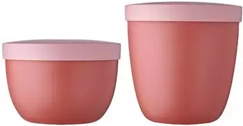 Mepal Snackpots Ellipse 2er Set 350 & 500ml, vivid mauve
