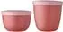 Mepal Snackpots Ellipse 2er Set 350 & 500ml, vivid mauve