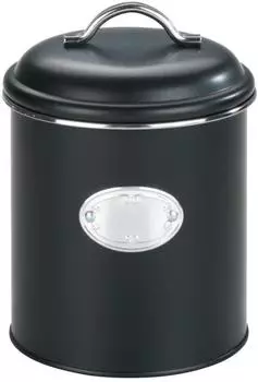 Wenko Nero Vorratsdose Metall, luftdicht, 1,6L, schwarz (54068100)