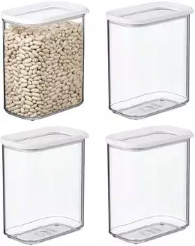 Mepal Modula Vorratsdosen 1500ml, wei&szlig;, Kunststoff, 4er-Set