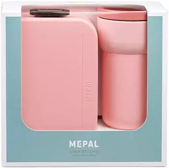 Mepal Lunch Set Lunchbox 900ml & Reisebecher 275ml, nordic pink
