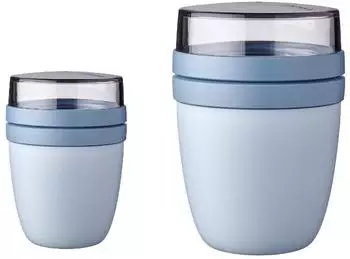 Mepal Lunchpot Ellipse Duo 300 & 500ml, nordic blau, Kunststoff (Lunchpot Ellipse Duo)