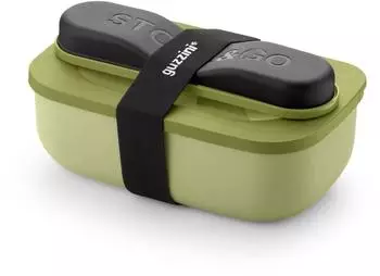 Guzzini Store&Go Lunchbox-Set mit Reisebesteck, avocadogrün (171102253)