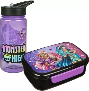 Scooli Monster High Kindergeschirr-Geschenkset, Brotdose & Trinkflasche, BPA-frei (MHDC9864)