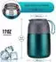 LuxusKollektion Thermobehälter Edelstahl 500ml mit Löffel, grün