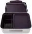ergobag Edelstahl-Brotdose mit Trennfach und Snack-Box, BPA-frei, lila (01070-40001-10)