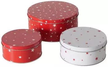 Boltze Sterny Aufbewahrungsdosen 3er-Set, &Oslash; 13,5-20cm (2039156)