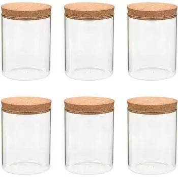 vidaXL Vorratsgläser mit Korkdeckel 650ml, 6 Stk. (50839)
