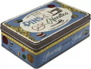 Nostalgic Art Pins & Needles Sewing Box Blechdose flach, 2,5l (30749)