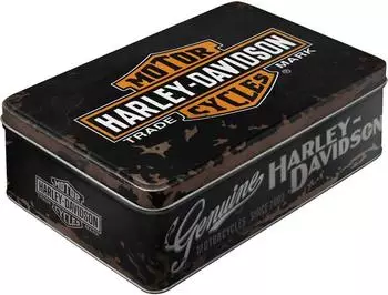 Nostalgic Art Harley-Davidson Genuine Vorratsdose, Metall, rechteckig, 2,5L