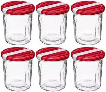 EDM Marmeladengl&auml;ser vintage, transparent, 280ml, 6er-Set (FIVE24-146445)