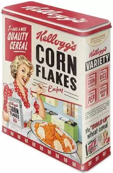 Nostalgic Art Kellogg's Corn Flakes Vorratsdose XL, Metall, 4L (30331)