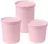 Stoneline Frischhaltedosen-Set rund aus rPET, 3-tlg., 500/800/1000ml, rosé