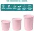 Stoneline Frischhaltedosen-Set rund aus rPET, 3-tlg., 500/800/1000ml, rosé