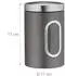 Relaxdays 4x Vorratsdose mit Sichtfenster, Metall, 1,4L, grau