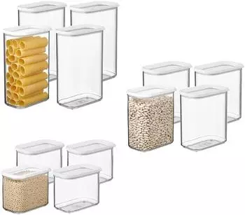 Mepal Modula Vorratsdosen 12er Set, wei&szlig;, Kunststoff