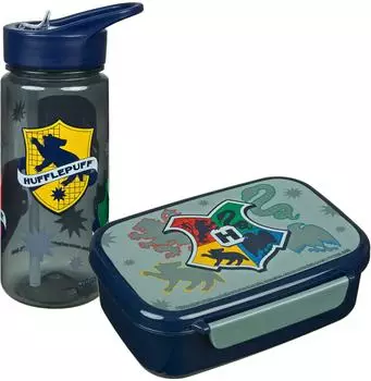 Scooli Harry Potter Lunchbox-Set mit Trinkflasche, Kunststoff, 2-tlg. (HPID9864)
