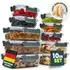 Uandu Frischhaltedosen aus Borosilikatglas mit Deckel, 10er-Set, BPA-frei (glass-container-10mix)