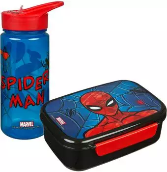 Scooli Spider-Man Lunchbox & Trinkflasche Set, Kunststoff, BPA-frei (SPCR9864)