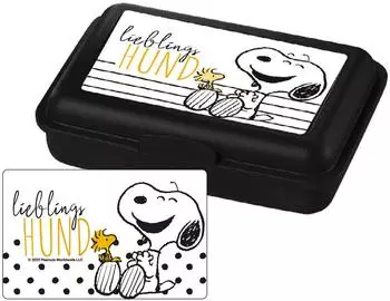 United Labels Peanuts Snoopy Brotdose mit Trennwand, schwarz (0129924)