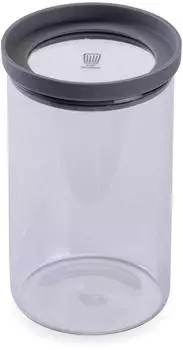 Fackelmann Vorratsdose rund, Borosilikatglas, 1L, luftdicht & stapelbar