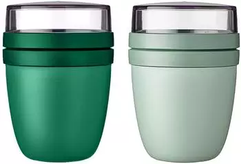 Mepal Lunchpot Ellipse Mixed 500ml + 200ml, vivid green + nordic sage